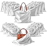 GONGKANGYUAN 12 Pcs Dust Bags for Purses and Handbags Satin Purse Storage Organizer With Drawstring Closure Handbag Protector (White)