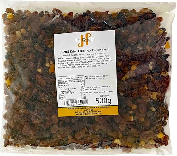 Mixed Dried Fruit with Peel (500g) Amazon.co.uk Grocery