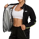SEXYWG Sauna Jackets for Women Long Sleeve Sauna Suit Sweat Compression Workout Suits Waist Trainer Top Shaper Gym Exercises