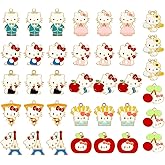 Westingmanual 36 Pieces Cat Charms, Cute Cat Enamel Charm for Jewelry Making, 6 Styles Earring Necklace Bracelet Pendants DIY Crafts