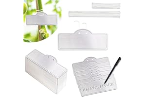 TCYPUHL Metal Plant Labels, Aluminum Plant Tags, Tree Markers for Outdoor Garden, Waterproof (3-1/2", 100 Pcs, Two Wire Sizes)