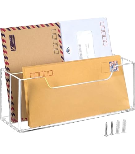Clear Acrylic Desk Organizer - 3-Tier Mail Sorter For Documents, Notebooks, & Letters - View #9