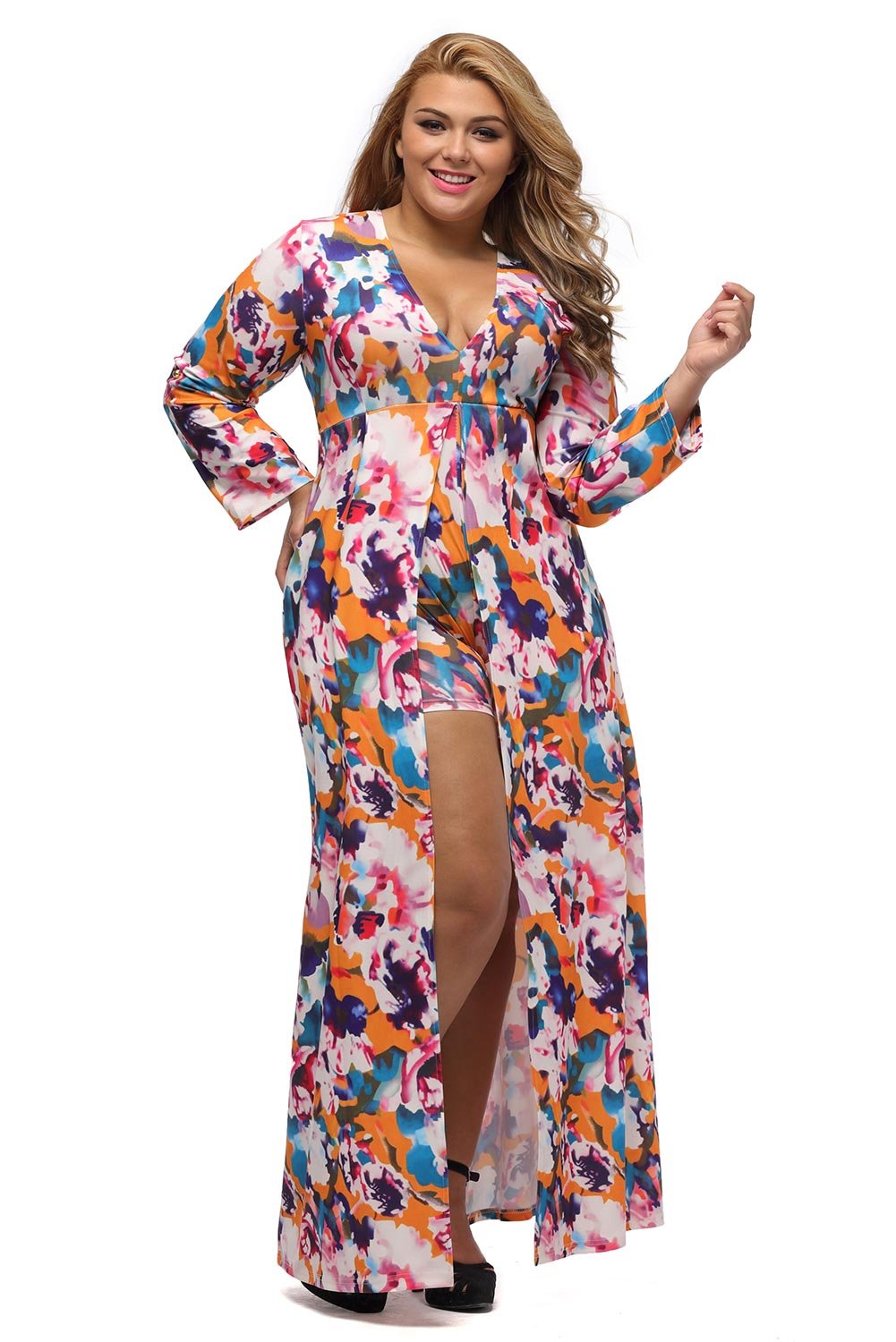 maxi romper dress plus size
