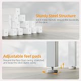 BEXEVUE L Shaped Corner Desk 120x70 cm White Computer Gaming Desk view 8