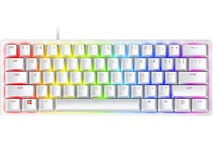 Razer Huntsman Mini 60% Gaming Keyboard: Fast Keyboard Switches - Linear Optical Switches - Chroma RGB Lighting - PBT Keycaps - Onboard Memory - Snap Tap - White