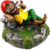 Fess Products Jamaican Chilling Man with Glasses Holding Cigarette Ashtray