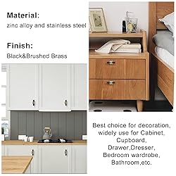 Lepatape 15 Pack Cabinet Knobs Black and Gold