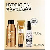 Redken All Soft Mini Kit – Moisturizing Shampoo, Conditioner & Leave In Treatment with Argan Oil for Soft, Hydrated Hair, Travel Size