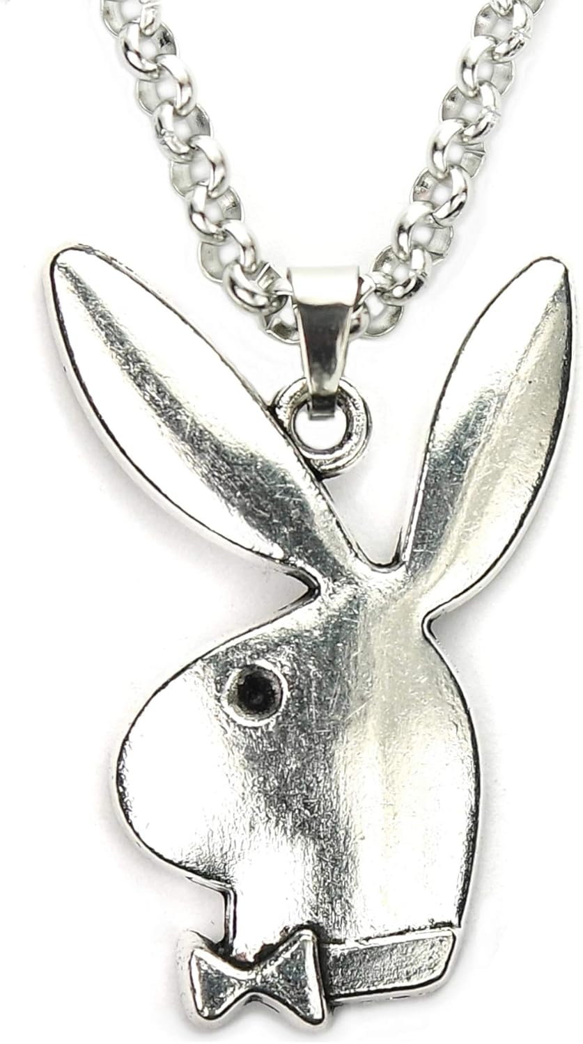 Buy Playboy Bunny Necklace, 20" Rolo Chain in Pure 304 Stainless, with
