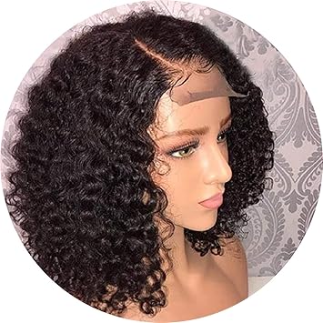 Amazon Com Brazilian Jerry Curl Wig Curly Lace Front Human Hair