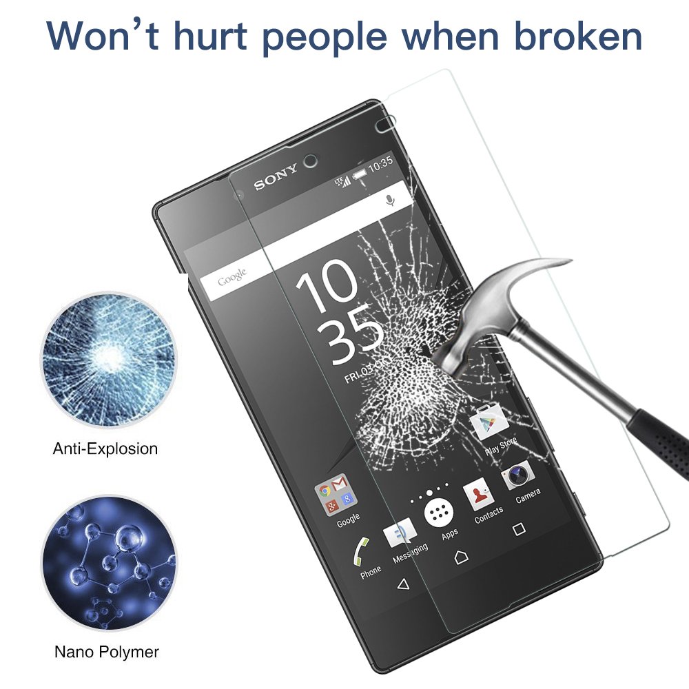 Panzerglas Schutzfolie für Sony Xperia Z5 - [2 Stück]Senisttech Sony Xperia Z5 Panzerglasfolie - 9H Härte Displayschutzfolie, Ultra Kristallklar 99% Transparenz-Schutz vor Kratzen, Öl, Bläschen