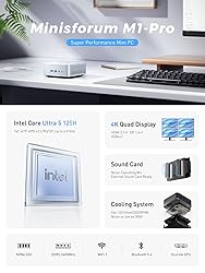 MINISFORUM AI Mini PC Barebone M1 Pro-125H with