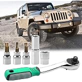 MOEBULB Torx Removal Tool Kit for Jeep 2007-2025 Wrangler JL JK &amp; Gladiator 2-4 Doors 82214166AB 68361574AB Soft Hard Top &amp; Door Ratchet Wrench Installation Torx Tool Kit
