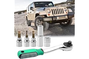 MOEBULB Torx Removal Tool Kit for Jeep 2007-2025 Wrangler JL JK & Gladiator 2-4 Doors 82214166AB 68361574AB Soft Hard Top & Door Ratchet Wrench Installation Torx Tool Kit
