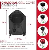 Unicook Kettle BBQ Cover for Weber 57cm Round 70cm Dia 96cm H view 2