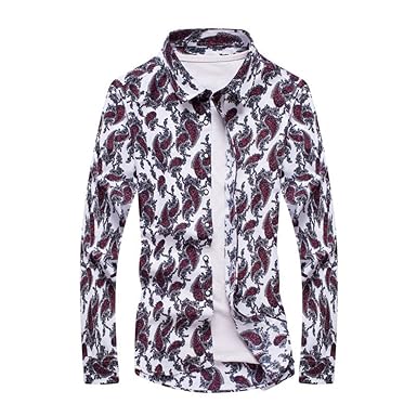 Amazon Co Jp Angelo 花柄シャツ メンズ 薄手 長袖シャツ メンズ