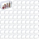 Sanwuta 100 Pcs Clear Makeup Bags Bulk Tsa Approved Toiletry Bag for Travel Transparent Cosmetic Bag PVC Waterproof Travel Small Pouches with Zipper for Men and Women(White)