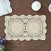 yazi Placemats for Dining Table Handmade Cotton Placemats Doily Crochet Lace Table Doilies Square Coasters Beige 10inches by 16inches