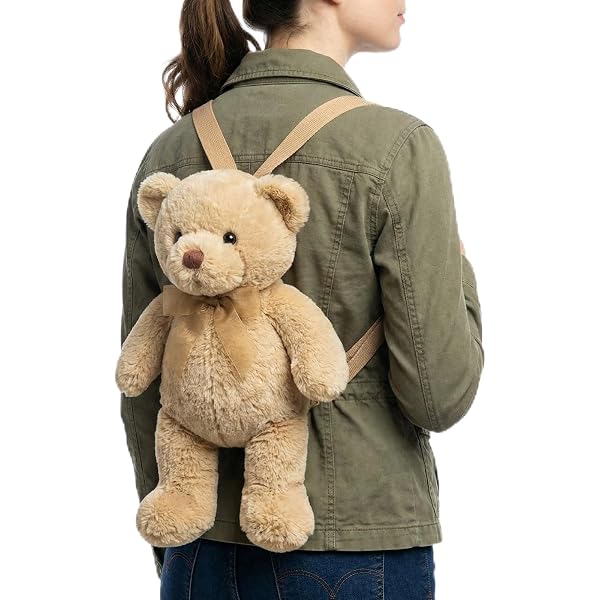 Women Faux Fur Bear Shaped Backpack Adjustable Straps Cute Plush Amazon.com: Kdemeng Women Animal Teddy Bear Plush Backpack  main image 2