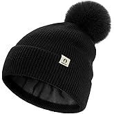 FURTALK Pom Pom Winter Hats for Women Fleece Lined Slouchy Warm Beanie Skull Cap