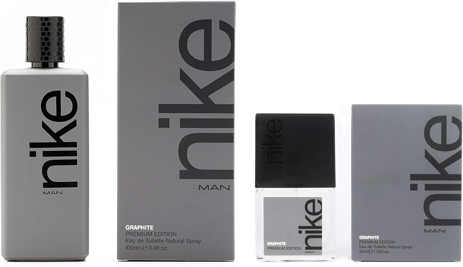 Nike - Graphite para Hombre, Eau de Toilette, Promoción 100 ml + 30 ml