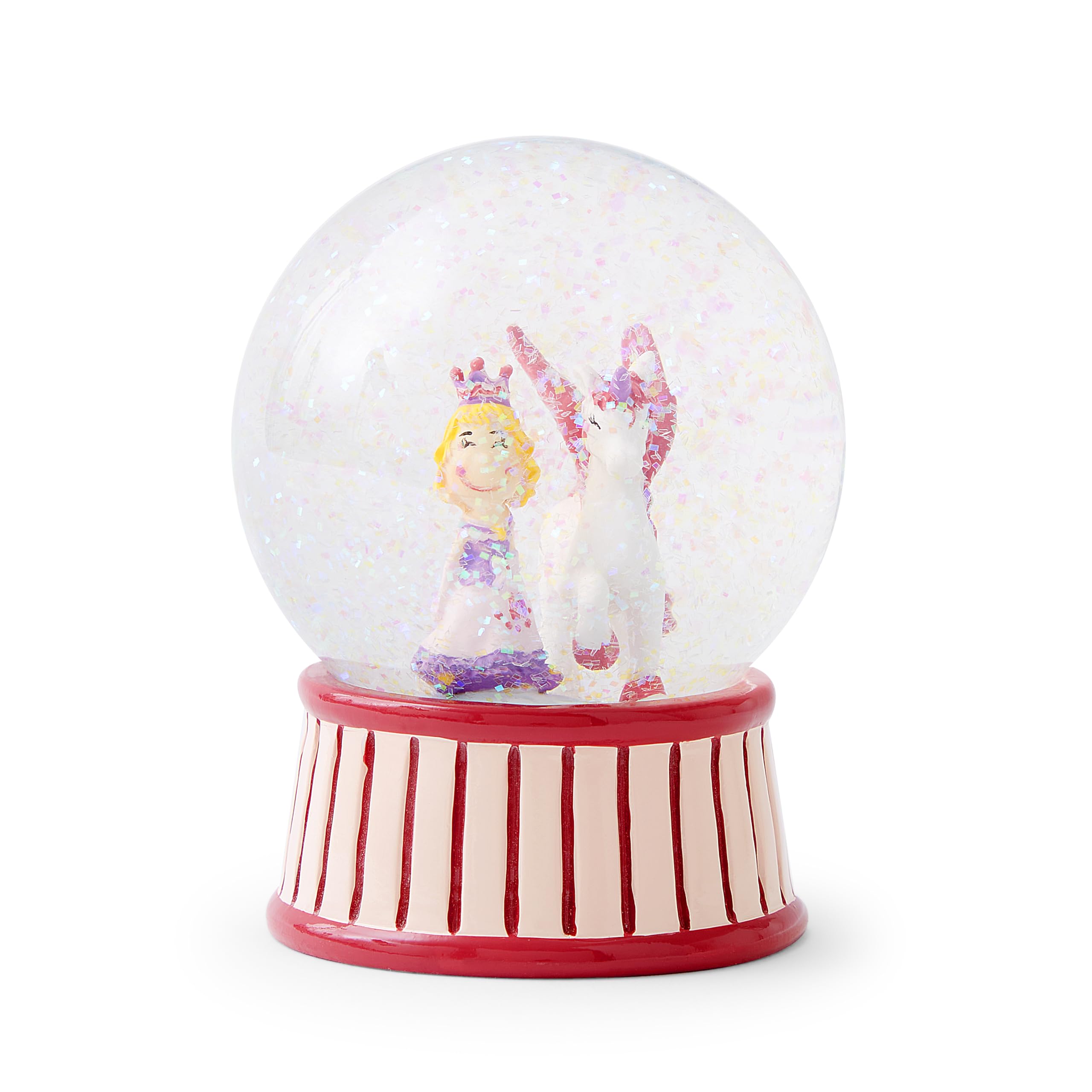 Mousehouse Gifts - Pink Christmas Snow Globe for Girls, Glittery Christmas Decoration Gift