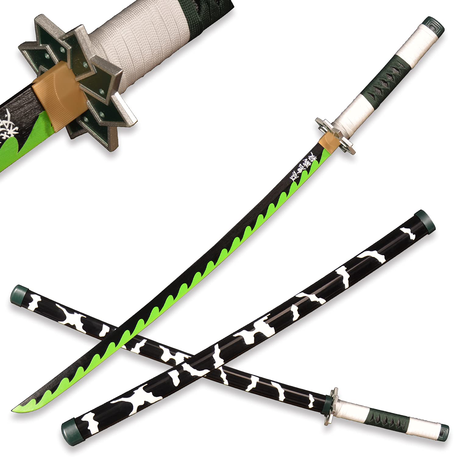 ACTASITEMS Japanese Anime Cosplay Prop Katana Wooden Sword - 104cm, Katana -Shinazugawa Sanemi