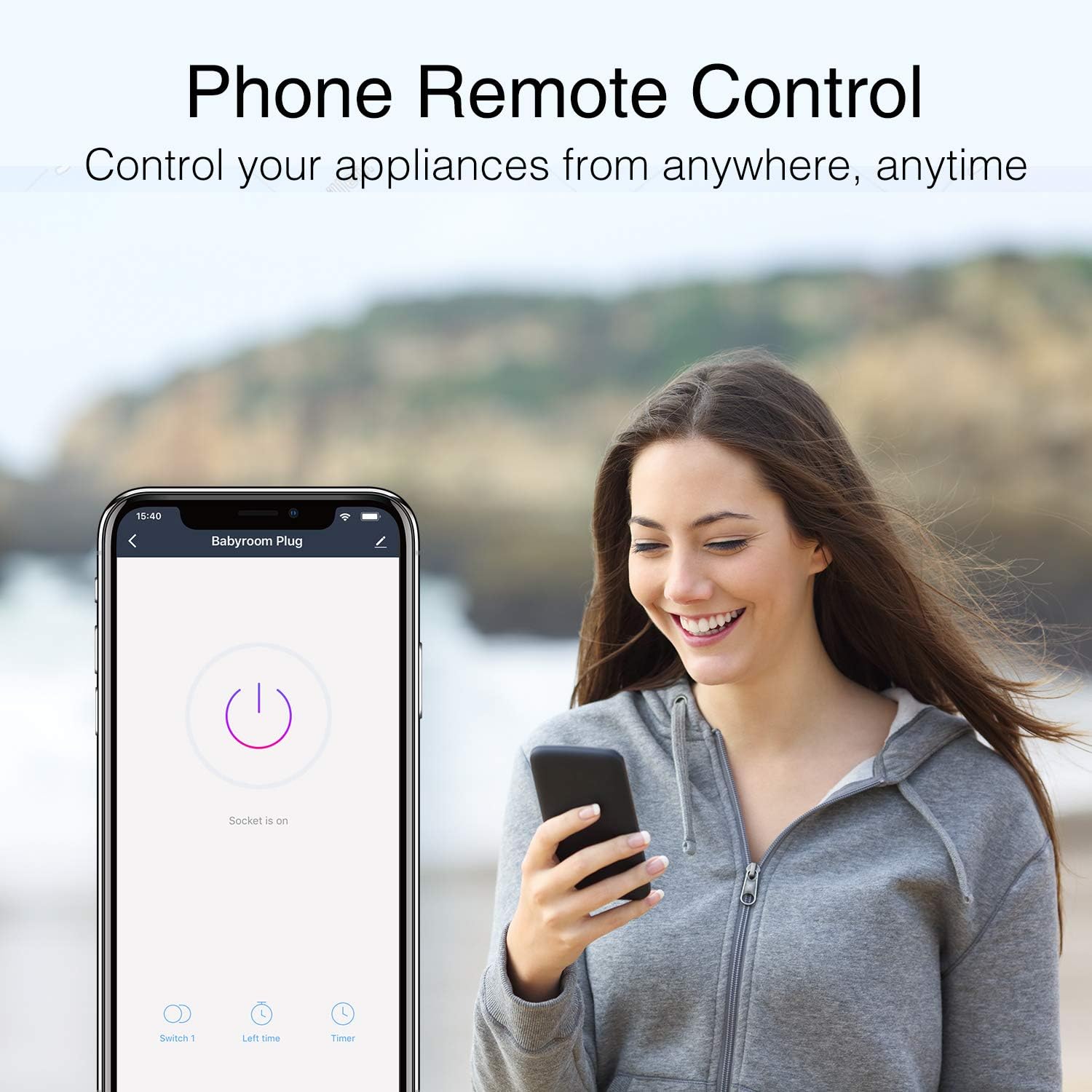 Smart Plug Gosund WiFi Outlet 16A Socket Works with Alexa Google Home Plugs, Voice and App Control, Schedule and Timer, No Hub Required, Support High Power Appliance, FCC Certification, 4 Pack - - 