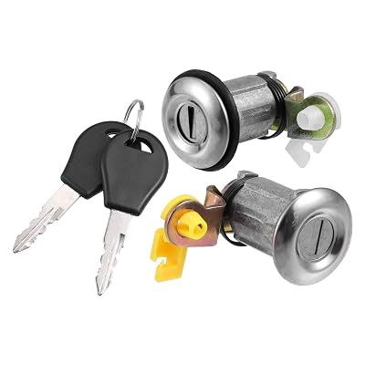X AUTOHAUX 1 Set Front Left Right Side Door Lock Cylinder Cable with 2 Keys for Nissan Pickup D21 1984-1998 for Nissan D21 1986-1994 80601-01G25
