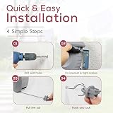 Quebec 15m Heavy Duty Retractable Washing Line Wall Mounted Outdoor view 6