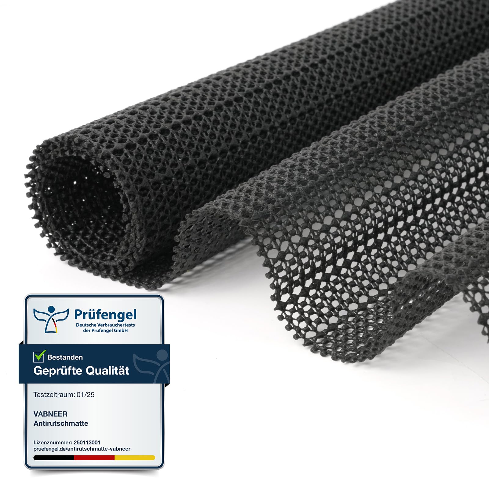 VABNEER Non-Slip Mat, 50 x 80 cm Underlay for Drawers, Shelves, Tableware Tray, Easy to Wash and Can Be Cut (Black)