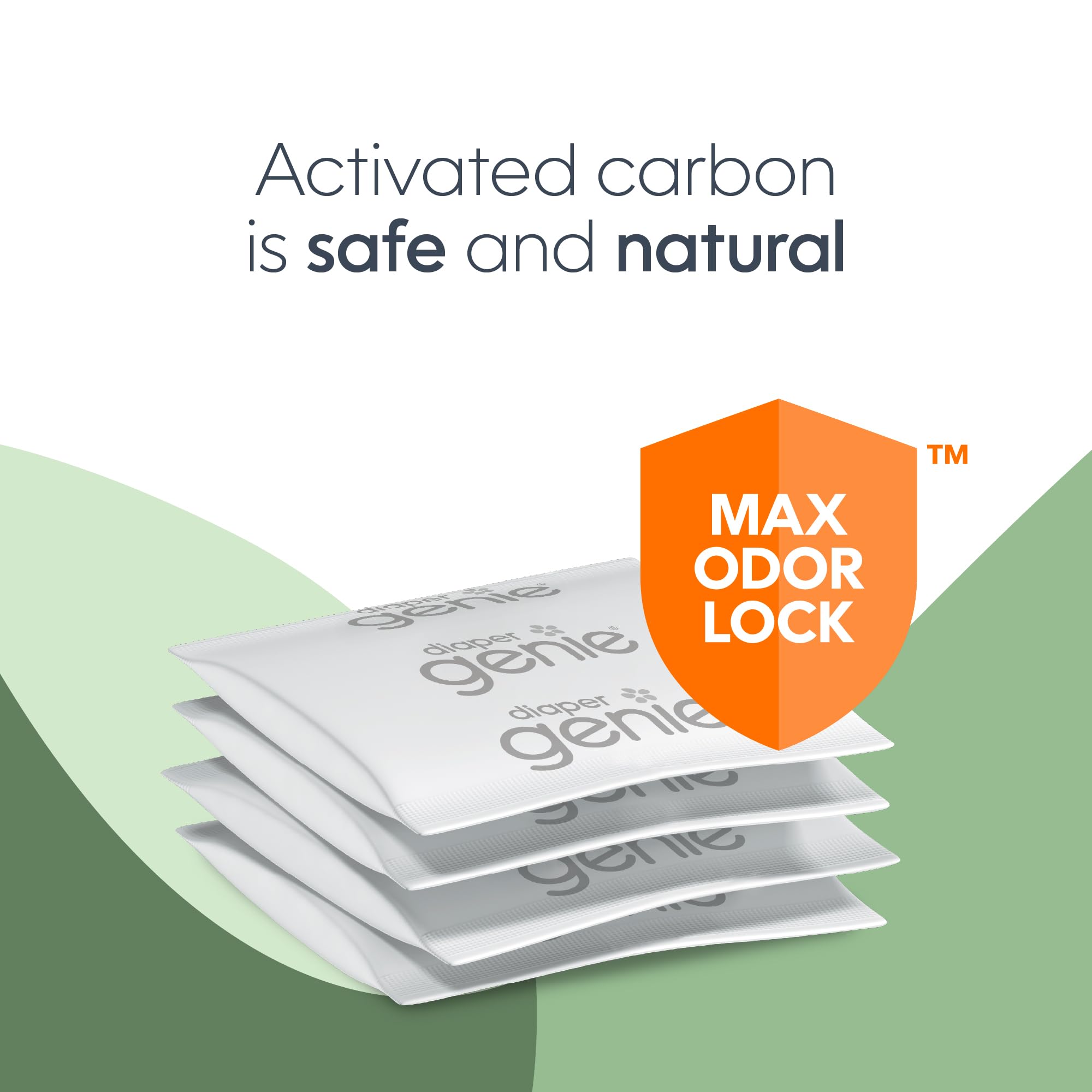 Diaper Genie Carbon Filter (4-Pack) | Diaper Pail Odor Eliminator & Deodorizer | Compatible with the Diaper Genie Complete and Expressions Pail