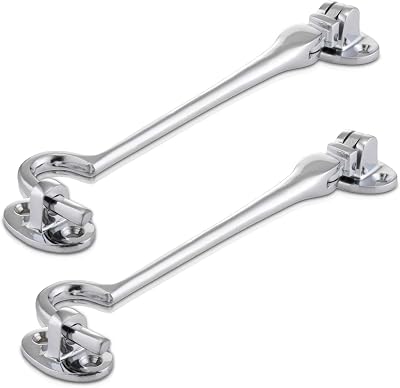 XFORT 150mm Chrome Cabin Hook Gate Latch Door Hook Eye Latch