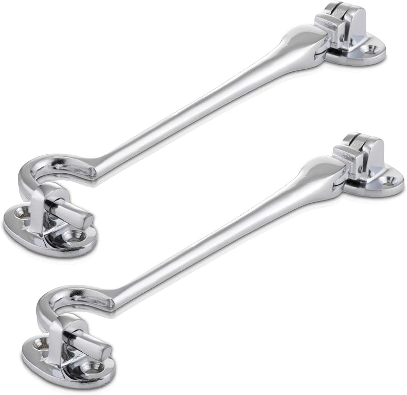 XFORT 150mm Chrome Cabin Hook Gate Latch Door Hook Eye Latch