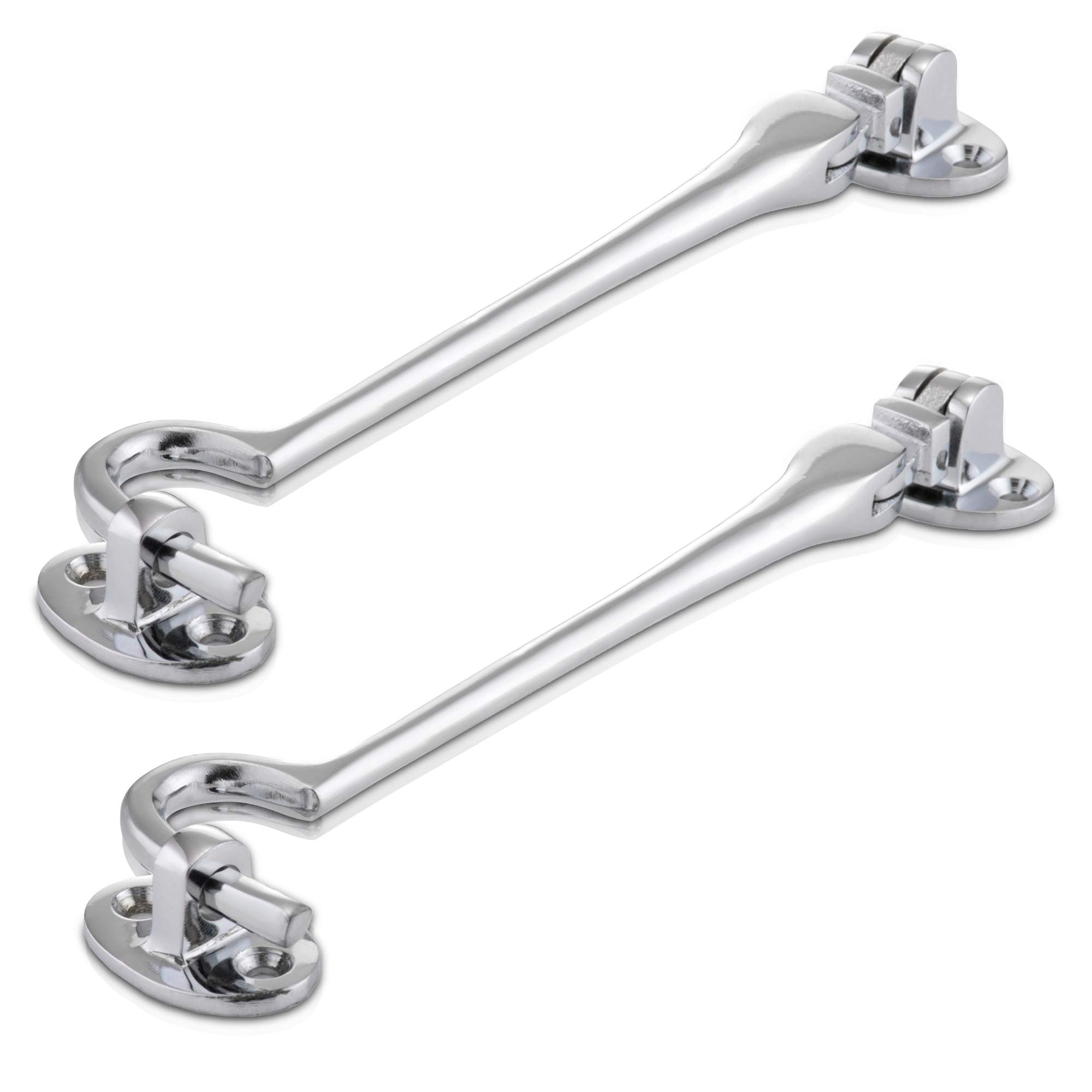 XFORTยฎ 100mm Chrome Cabin Hook and Eye Latch, Door and Gate Latches โ image 1
