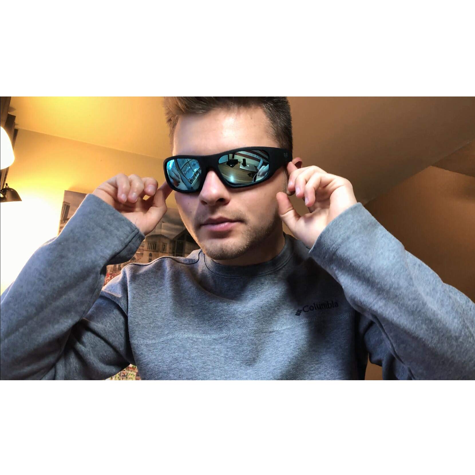 OhO Smart Glasses,Polarized Sunglasses with Bluetooth Speaker,Athletic/Outdoor UV Protection and Voice Control,Unisex