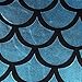 HDE Girl's Shiny Mermaid Leggings Metallic Fish Scale Tights Mermaid Costume (Teal, 6/6X)