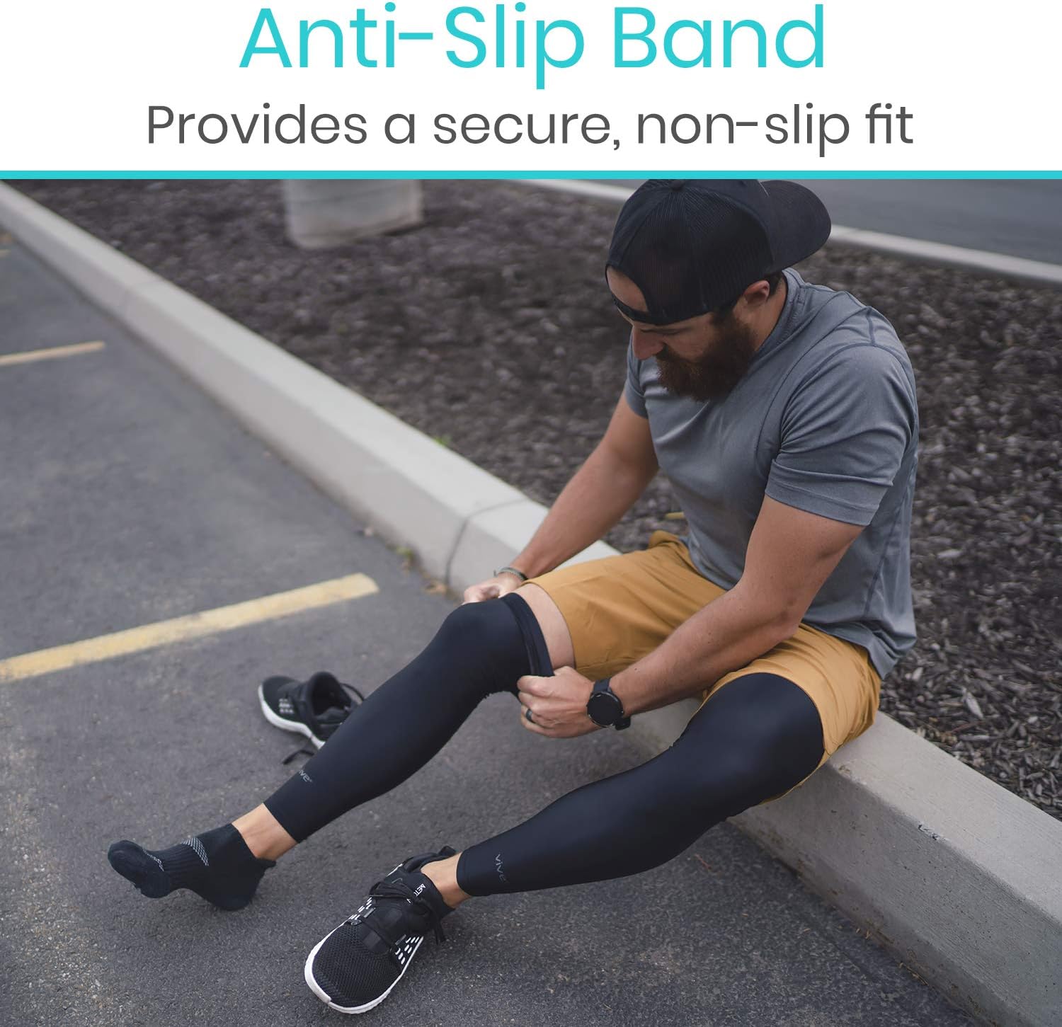 Vive Leg Sleeves (Pair) - Compression Knee, Calf and Thigh Support for Running, Basketball, Crossfit, Weight Lifting, and Sports - Knee Wrap Improves Circulation, Helps Arthritis : Sports & Outdoors