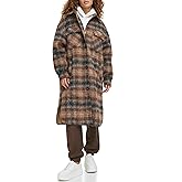 Levi's Women's Long Plaid Flannel Shirt Jacket