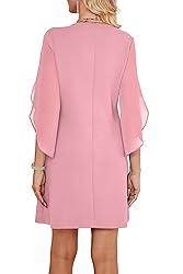 RUMIA Cocktail Dresses for Women Flutter 3/4 Sleeve