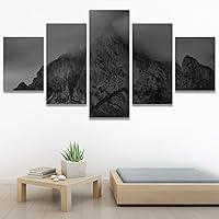 SIGNWIN 5 Panel Canvas Wall Art Expressive Landscape for Home Decorations Ready to Hang - 60