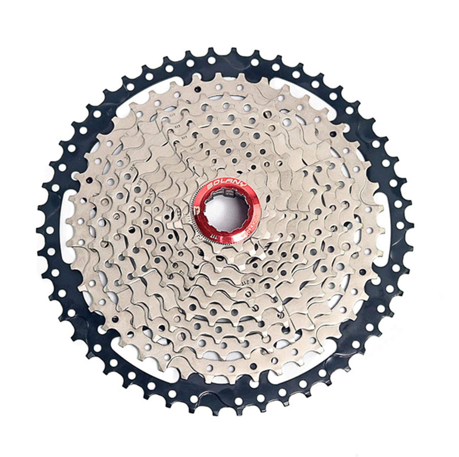 BOLANY 8-9-10-11-12 Speed Cassette 11-32T 11-36T 11-40T 11-42T 11-46T 11-50T 11-52T Wide Ratio MTB Bicycle Part Freewheel Sprocket with Rear Derailleur Extension (11 speed 11-50T)
