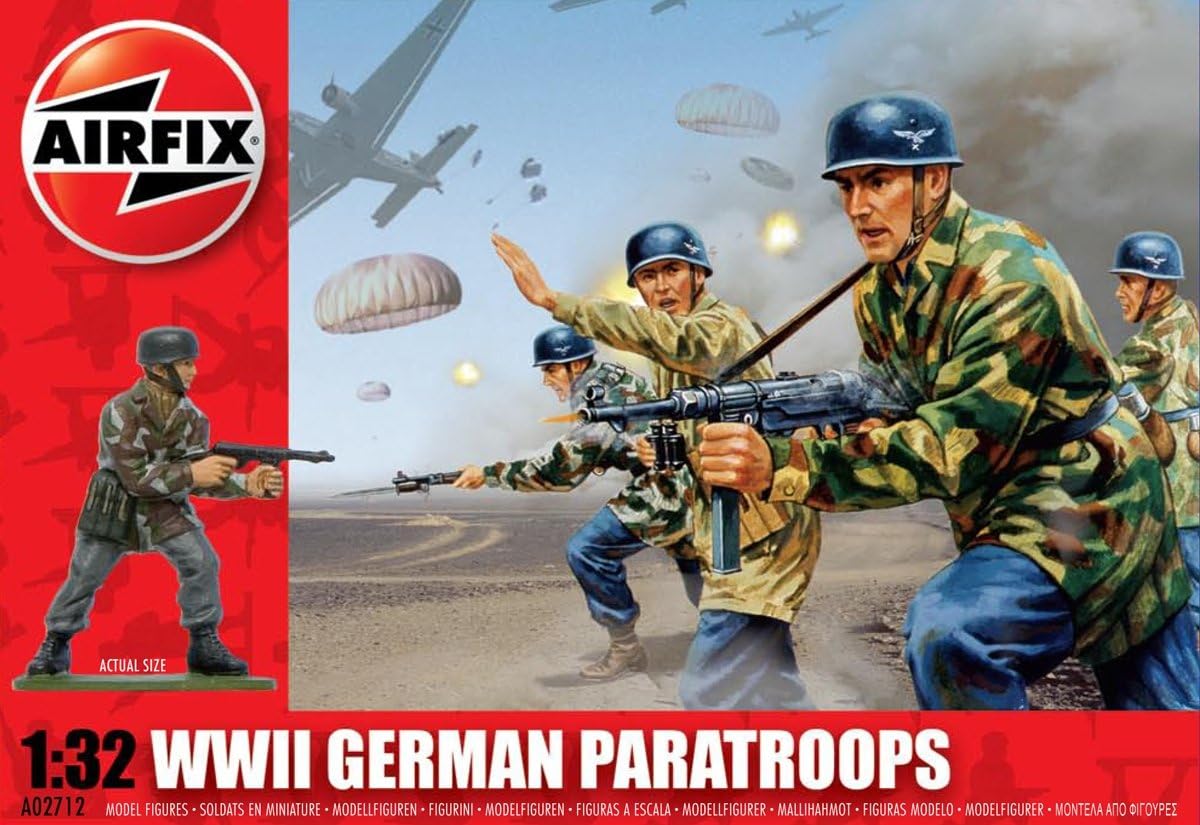 Airfix A02712 WWII German Paratroopers 132 Scale Series 2 Plastic