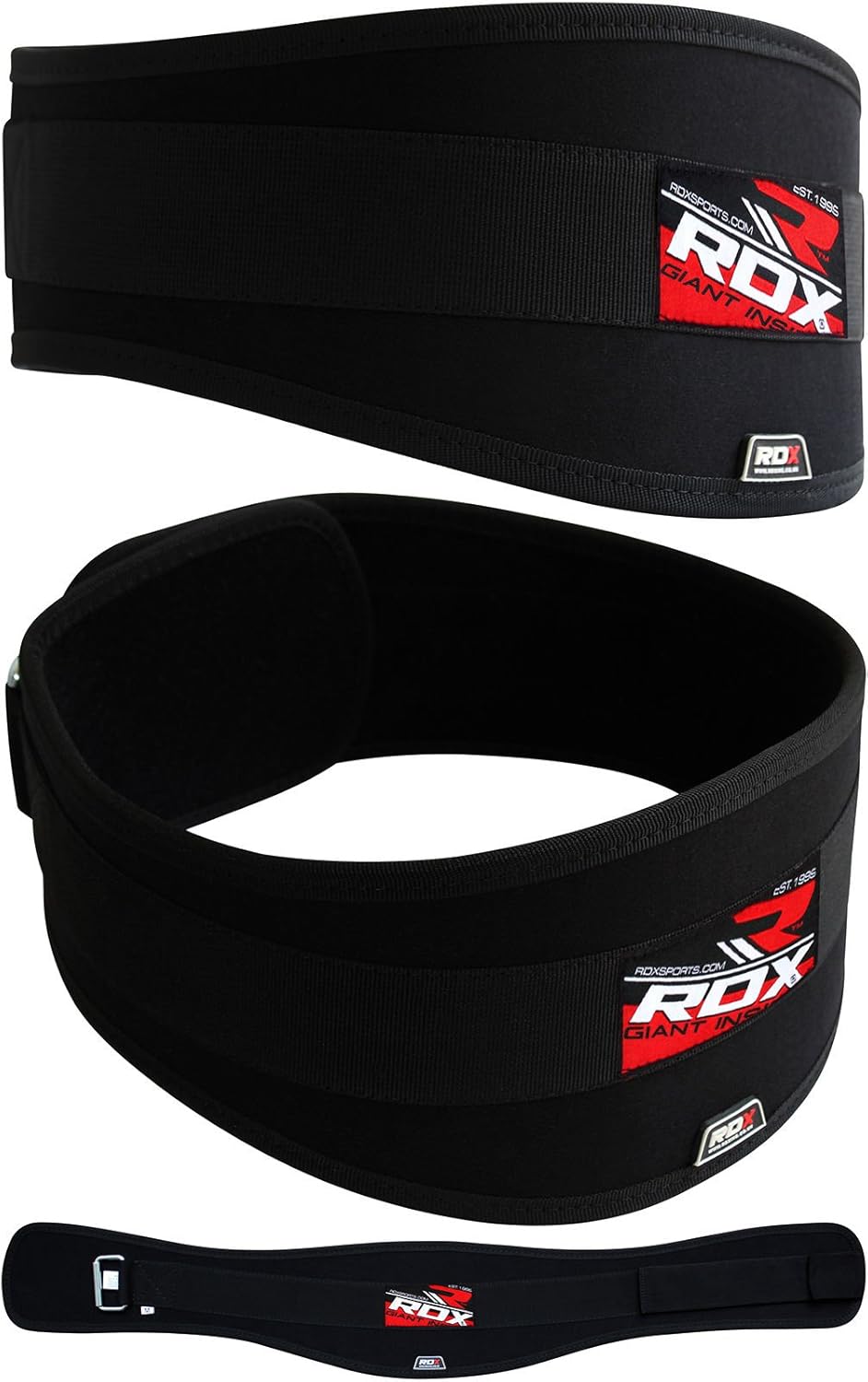 RDX Hombre Fitness Cinturón de halterofilia Gym entrenamiento Cinturón Cinturón de neopreno