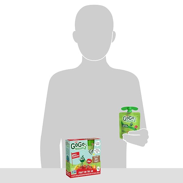 GOGO SQUEEZ APPLESAUCE AND FRUIT PUREE, APPLE STRAWBERRY, 3.2 OZ (PACK OF 4), UNSWEETENED FRUIT SNACKS FOR KIDS, GLUTEN FREE, NUT FREE AND DAIRY FREE, BPA FREE POUCHES (PACKAGING MAY VARY)
