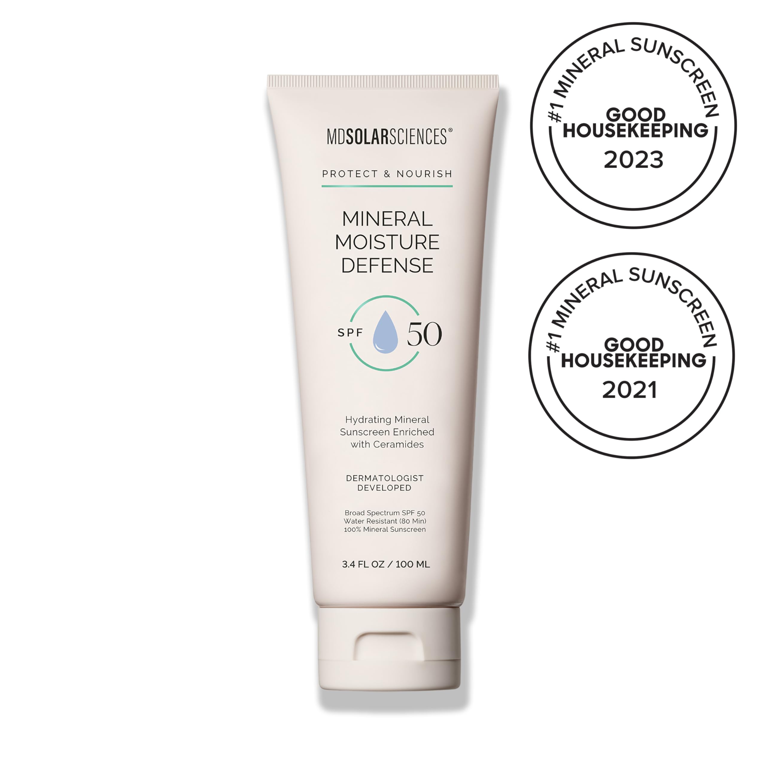 MDSolarSciences Mineral Moisture Defense SPF 50 Sunscreen for Body and Face