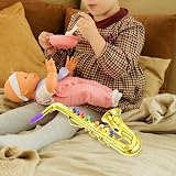 HOMSFOU Golden Kids Saxophone Toy Musical Instrument 8 Keys Plastic Toddler view 6