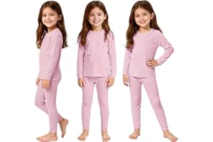 American Trends 3 Set Thermal Underwear for Unisex Kids - Toddler Base Layer Winter Long Johns for Boys Girls