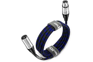 Augioth XLR to XLR Pro Mic Cable Male to Female XLR Cable 3-pin Blue Balanced Shielded Microphone Cable for Amplifier Mixer,S