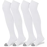 Panitay 2 Pairs Over The Knee Baseball Socks High Football Softball Socks Sport Extra Long for Boys Girls Youth Women Men